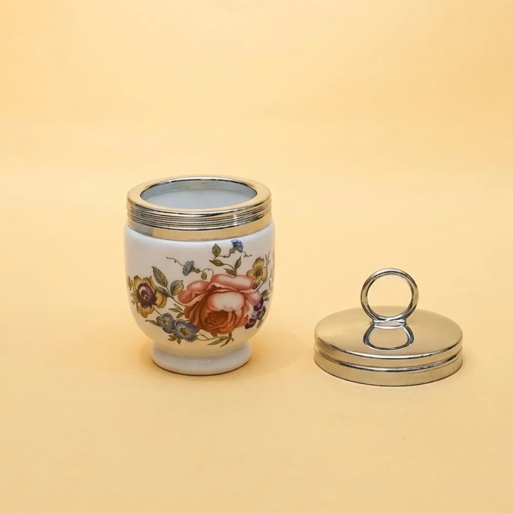 Фарфоровый Кодлер на 1 яйцо «Английская Роза» для приготовления яиц,  ROYAL WORCESTER, Англия.