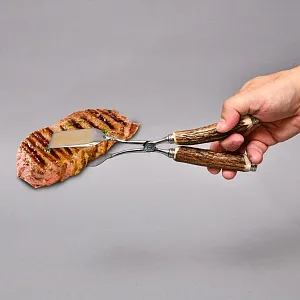 Щипцы для гриля серия «Охота» в деревянной коробке, Германия, Wickuler Solingen, 80 -е годы ХХ века.