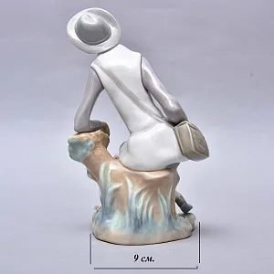 Коллекционная Фарфоровая статуэтка «Мальчик с собакой. Юный пастух», Lladro Испания.