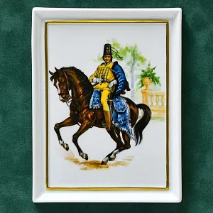 Панно - Картина - Фарфоровая Плакетка из коллекции «Кавалеристы ХIХ века», Германия.