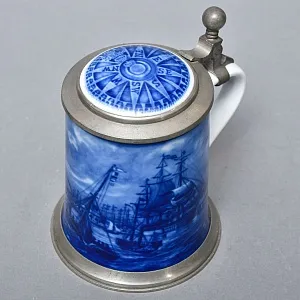 Коллекционная Пивная Кружка «Прибытие почтового парохода», фарфор, Berlin Design Германия -1978 год.