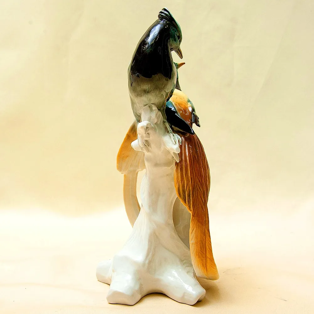 Пара Птиц - Фарфоровая Статуэтка «Райские птицы», Карл Энс / Karl Ens, Германия 50гг.