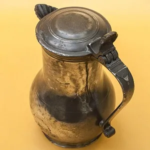 Антикварный Классический Небольшой Оловянный Кофейник на 1,3 литра. Бельгия,  ХIХ век.