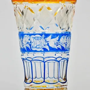 Редкость! Антикварная Хрустальная Ваза, JOSEPHINENHUTTE, Германия 1915 -1925 гг.