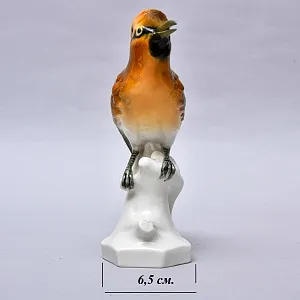 Коллекционная Фарфоровая статуэтка «Птица. Свиристель», VOLKSTEDTER Германия.