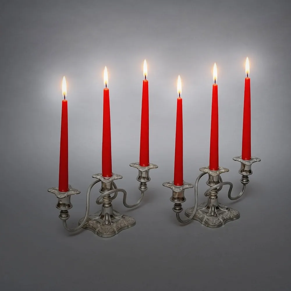 Пара Антикварных Канделябров Подсвечников Silverplated, SHEFFIELD Англия начало ХХ век.