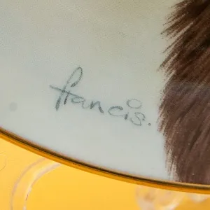 Коллекционная Тарелка «Лесной Год, ФЕВРАЛЬ. Куницы» Фарфор, Англия -1982 год.