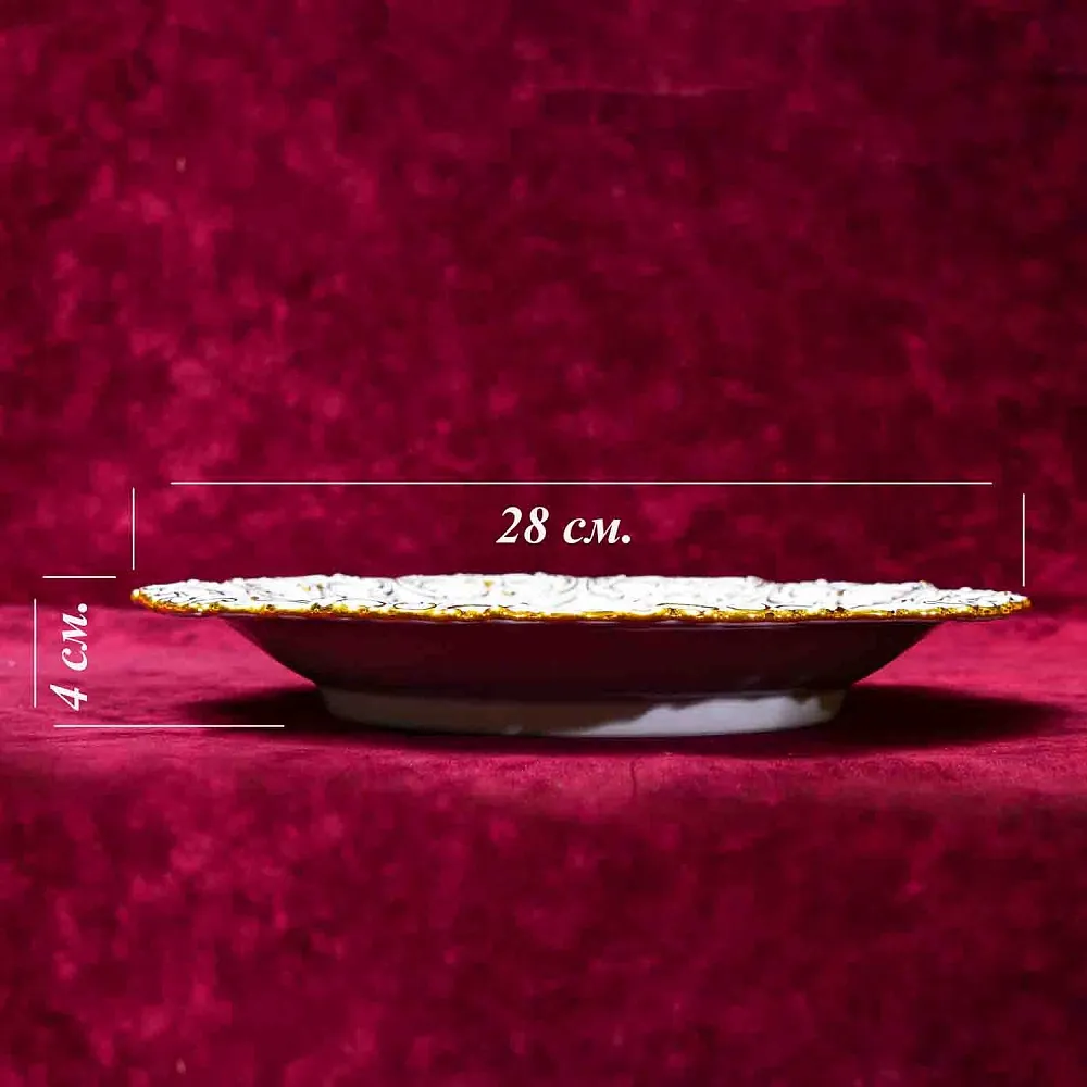 Антикварное Фарфоровое Блюдо - Тарелка «БУКЕТ С НАРЦИССОМ», MEISSEN Германия, первая половина ХХ века.