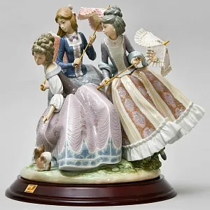 Редкость! Большая Фарфоровая статуэтка «ТРИ СЕСТРЫ», Lladro Испания, 1986 год.