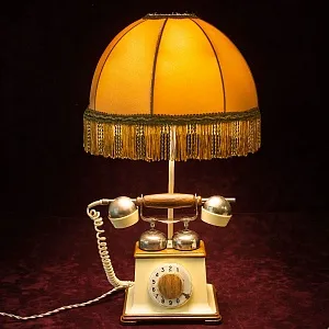 Дизайнерская Электрическая Настольная Лампа Светильник «Ретро Телефон».