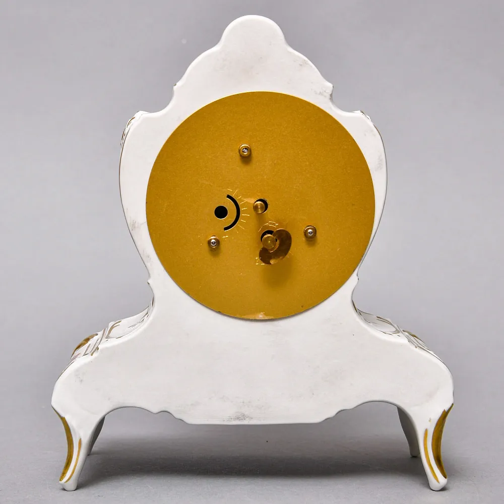 Каминные Кварцевые Часы в стиле Рококо «Цветочные Гирлянды», Германия 80-е годы ХХ века.