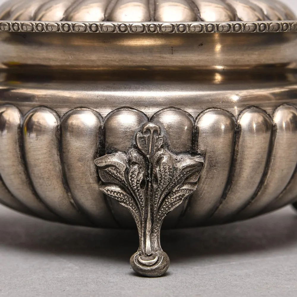 Винтажная Оловянная Сахарница с крышкой, Frieling Zinn Германия конец 60 -х годы ХХ века.