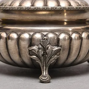 Винтажная Оловянная Сахарница с крышкой, Frieling Zinn Германия конец 60 -х годы ХХ века.