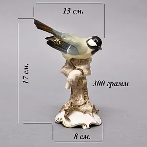  Коллекционная Фарфоровая статуэтка «Птица. Синица», Hutschenreuther Германия, 1955 -1968 годы. 
