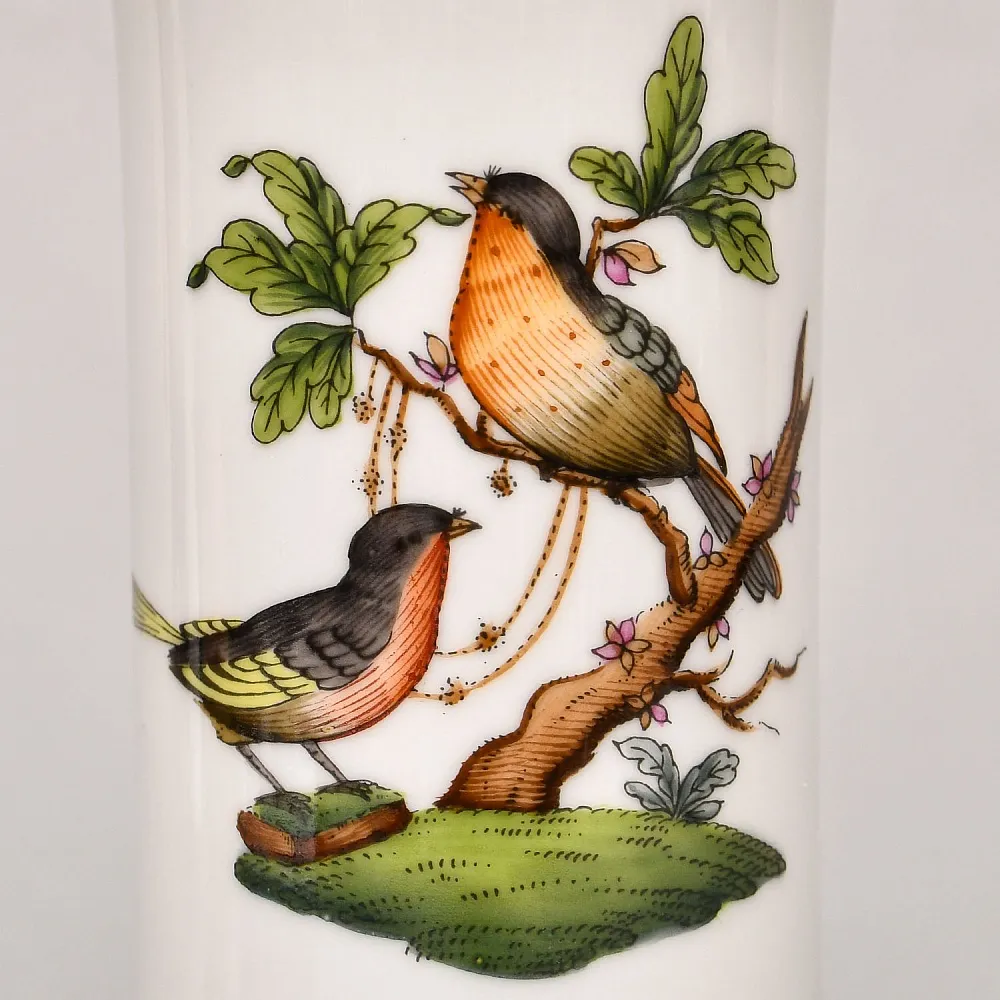 Небольшая Коллекционная Ваза для цветов «ROTHSHILD BIRDS», Фарфор Herend Венгрия.