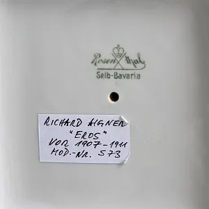 Большая Антикварная Фарфоровая статуэтка «EROS», ROSENTHAL Германия, 1907 - 1911 годы. 