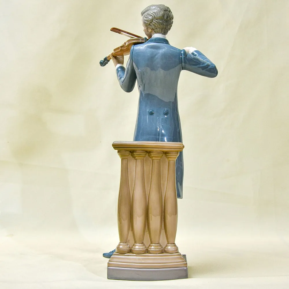 РЕДКОСТЬ! Большая Коллекционная Фарфоровая статуэтка «Музыкант - Скрипач» Lladro, Испания - 1985 год.