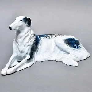 Коллекционная статуэтка «ОХОТНИЧЬЯ СОБАКА. Русская псовая борзая», Фарфор ROSENTHAL Германия.