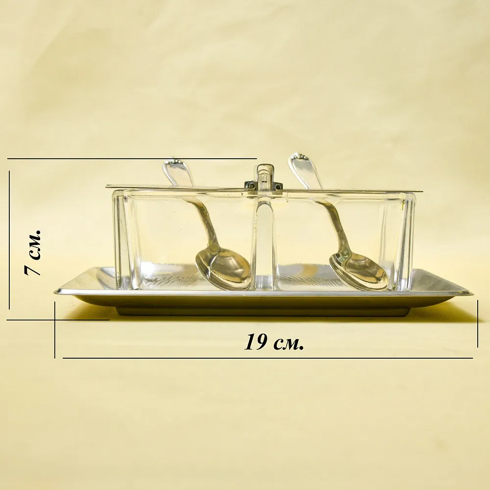 Винтажный Набор для специй или соусов с двумя отделениями, Германия, 70 -е годы ХХ века.