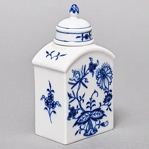 Фарфоровая Чайница с крышкой «Луковый узор», MEISSEN / МЕЙСЕН Германия, вторая половина ХХ века.