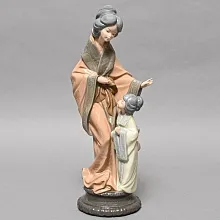 Коллекционная Фарфоровая статуэтка «Японская мама и дочь», Nao by Lladro Испания, 80-е гг. 