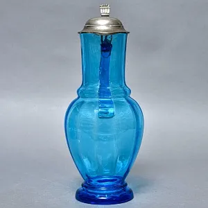 Антикварный Стеклянный Набор Кувшин + Стаканы «Аквамарин» Германия - 30-е годы ХХ века.