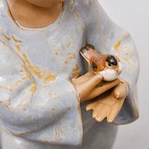 Коллекционная Фарфоровая статуэтка «Ангел с птицей» серия Грес, Lladro Испания.