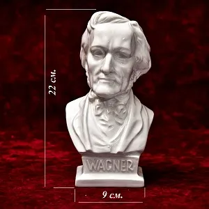 Коллекционный Фарфоровый Бюст - Статуэтка «Композитор Рихард ВАГНЕР - WAGNER» HEREND Венгрия.