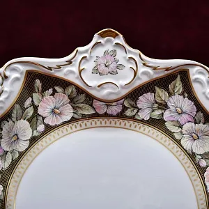 Сервировочное Фарфоровое Блюдо -Тарелка с ручками, KAISER Porzellan Германия, конец ХХ века.