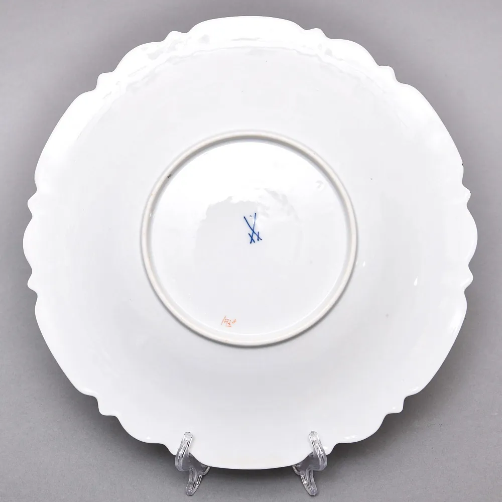 Коллекционное Блюдо - Тарелка «Крыжовник» Фарфор  MEISSEN / МЕЙСЕН, Германия - 1924 - 1934 годы. 