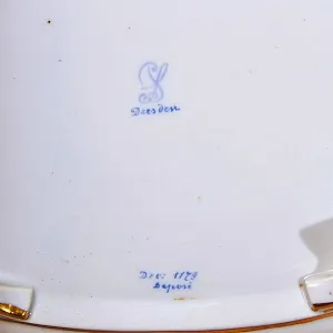 Фарфоровая Ваза - Сухарница -  Конфетница в стиле Ампир, SP Dresden, Германия 50 гг.