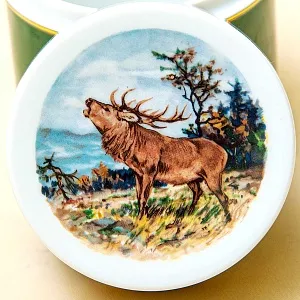 Винтажная Фарфоровая Баночка - Шкатулка «Олень» из серии «Охота». Furstenberg, Германия.