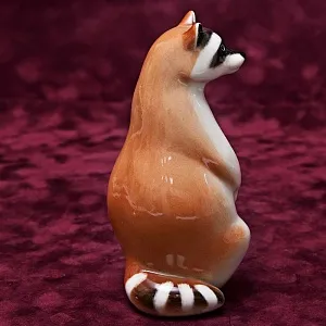 Коллекционный Триптих - Фарфоровые Статуэтки «Три Енота», ЛФЗ СССР -1962 год.