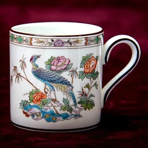 Винтажная Коллекционная Фарфоровая Кофейная пара «Павлин в саду», WEDGWOOD, Англия -80е гг.