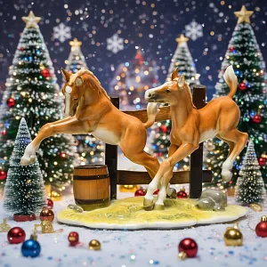 Коллекционная статуэтка «Лошади - Скачущие Жеребята», Фарфор Hutschenreuther Германия, 1970 год.