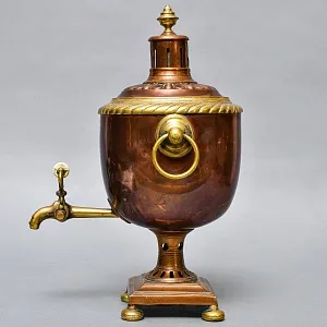 Редкость! Старинный Медный Угольный Самовар на 2,5 л. Германия, начало XX века.