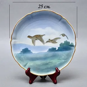 Столовый Фарфоровый сервиз «Охота» на 12 персон, Kaestner Saxonia Германия, первая половина ХХ века.