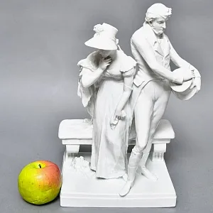 Антикварная Фарфоровая статуэтка «Дама с кавалером. Размолвка», ROSENTHAL Германия - 1926 год. 