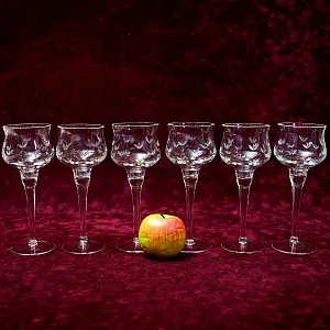 Редкость! Набор 6-ть Хрустальных Бокалов для вина, SCHONBORNER Германия, 40-е гг.