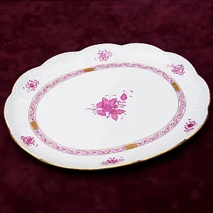 Юбилейная серия! Сервировочное Фарфоровое Блюдо «APPONYI PURPUR», HEREND, Венгрия -1976г.
