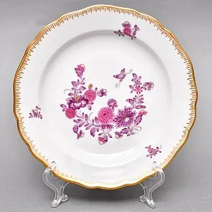 Фарфоровый Чайный Сервиз «Индийские цветы» на 6-ть персон, MEISSEN / МЕЙСЕН Германия. 