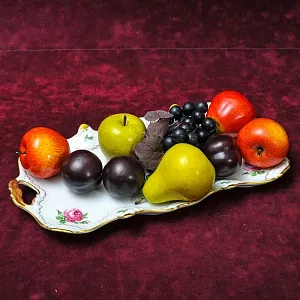 Сервировочное  Блюдо «Мускусная роза» Фарфор KAISER Германия -1958 -1960 годы.