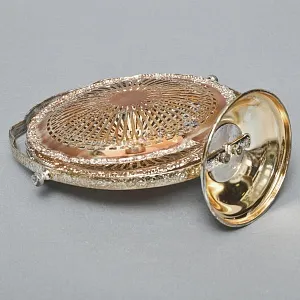 Металлическая Конфетница - Фруктовница «Этажерка» Silverplate, Sheffield Англия, 60-е гг.