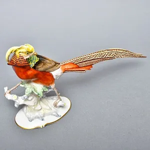 Коллекционная Фарфоровая статуэтка Птица - «Золотой Фазан», Hutschenreuther Германия, 60-е гг.