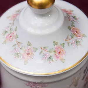 Винтажная Фарфоровая Банка «VERO» для сыпучих продуктов Limoges, Франция.