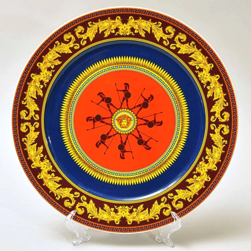 «Античные Герои» - Коллекционная Фарфоровая Тарелка - Блюдо, VERSACE, Rosenthal Германия конец ХХ века.