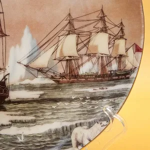 Коллекционная Тарелка «Парусные Корабли - Арктика» Фарфор, Лимож (Limoges) Франция.