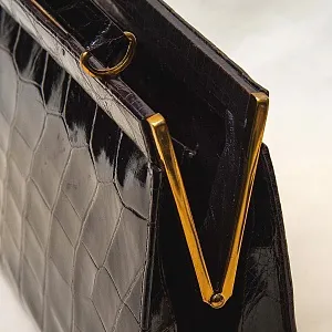 Дамская Сумка из Натуральной Крокодиловой Кожи Западная Германия 50-гг.