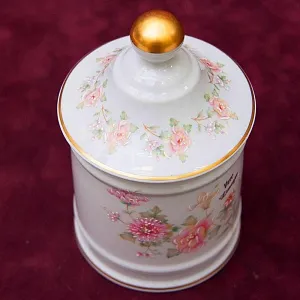 Винтажная Фарфоровая Банка «VERO» для сыпучих продуктов Limoges, Франция.