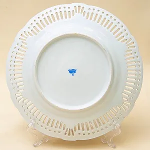 Коллекционная Фарфоровая Тарелка «Пейзаж с мельницей», Германия 80-е годы ХХ века.-копия